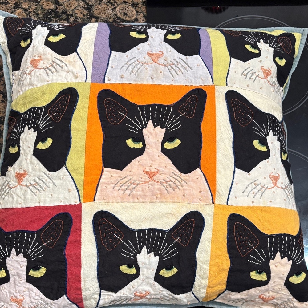 NATURAL HABITAT Cat Pillow Whimsical Cats "Nine Lives" See Pictuires